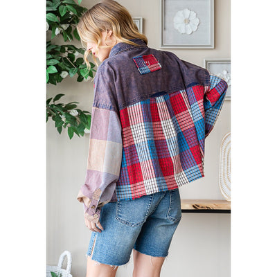 Rustic Trails Patchwork Plaid Shirt