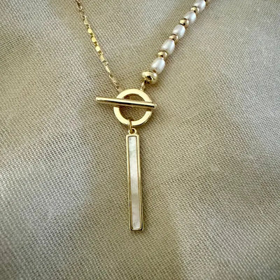 Mother of Pearl Toggle Necklace