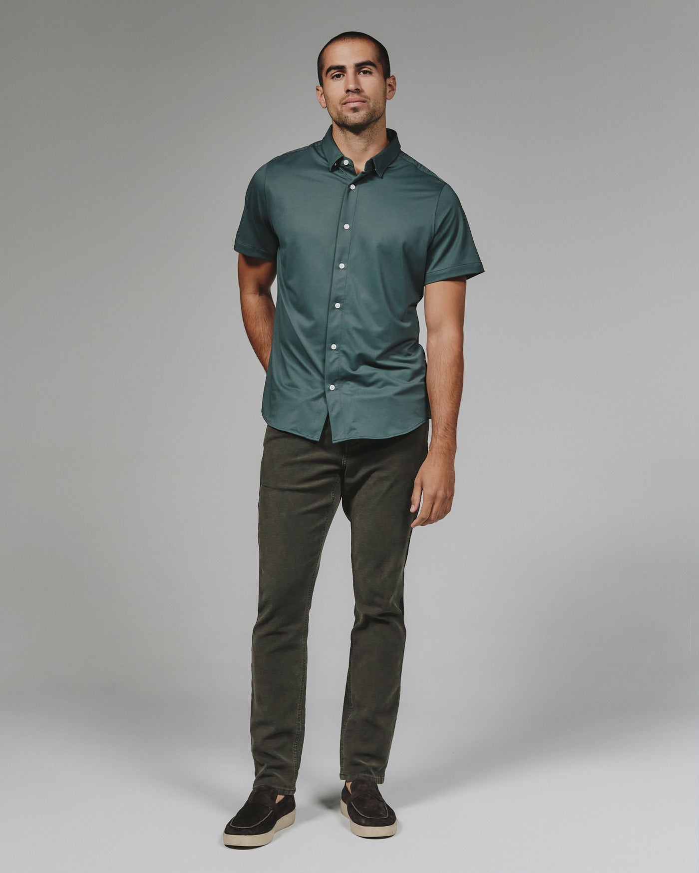 Owen Short Sleeve Shirt in Basil