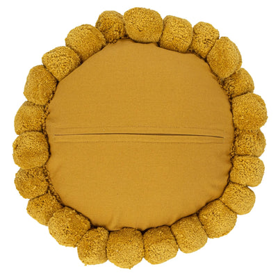 12" Round Cotton Tufted Sun Shaped Pillow