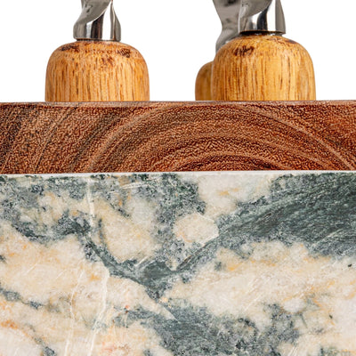 Stainless Steel Cheese Servers w/ Stand, Set of 5