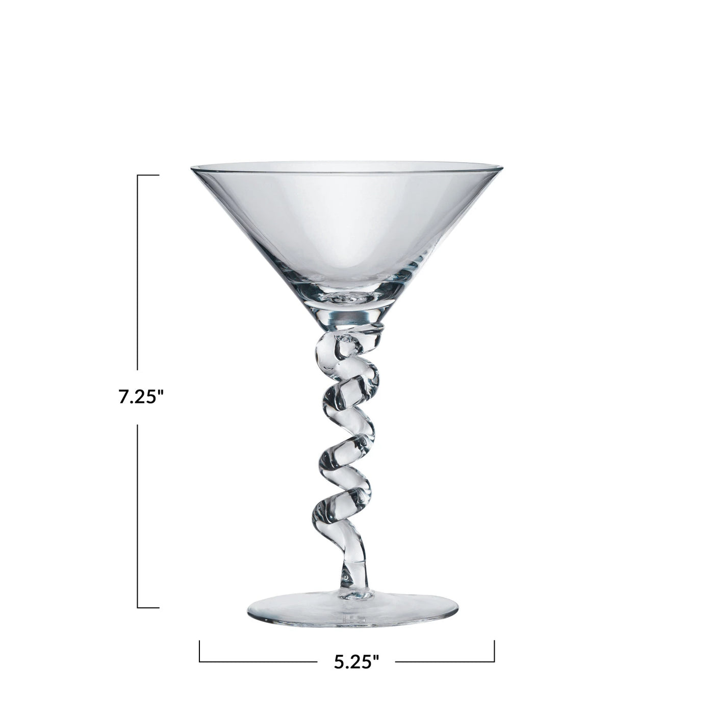 6 oz. Martini Glass w/ Twisted Stem