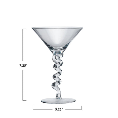 6 oz. Martini Glass w/ Twisted Stem