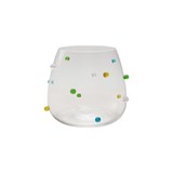 16 oz. Handmade Drinking Glass with Raised Dots