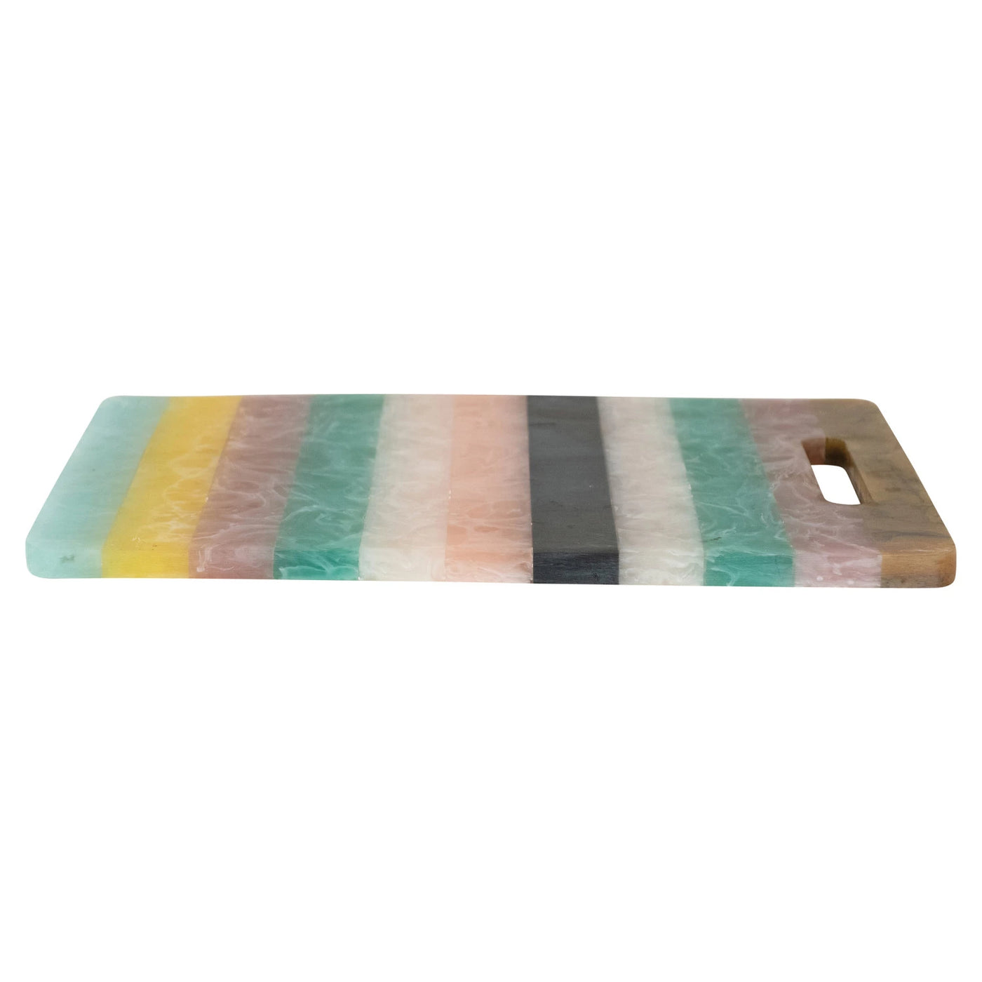 Marbled Resin Striped Cheese/Serving Board w/ Handle