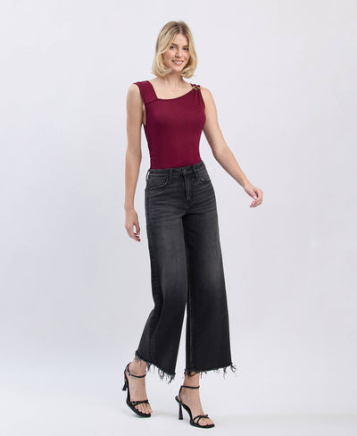 Midnight Edge High-Rise Wide-Leg Jeans