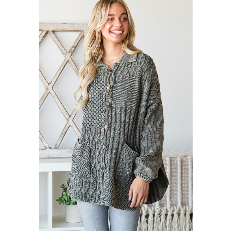Sage Canyon Patchwork Cardigan