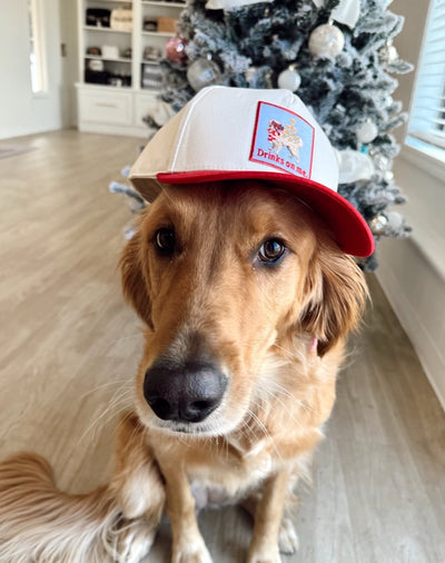 Drinks On Me - Red Vintage Hat