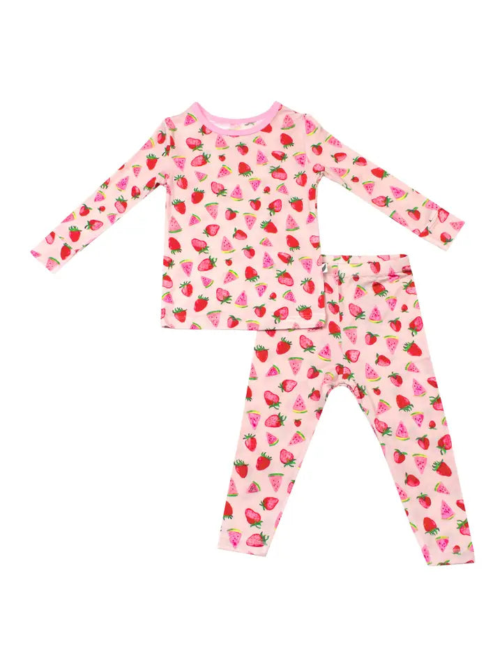 Sun-Kissed Berry Melon Long Sleeve Pajama Set