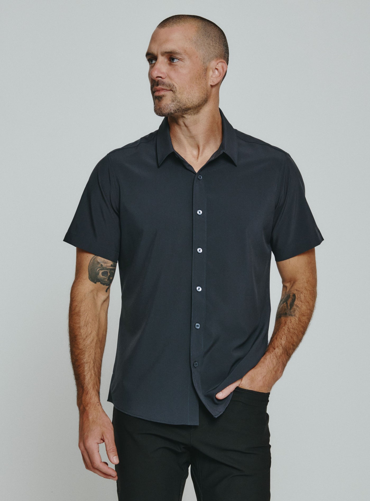 Siena Short Sleeve Shirt in Charcoal