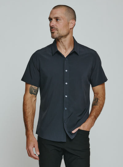 Siena Short Sleeve Shirt in Charcoal