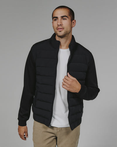 Rev Puffer Full Zip in Black