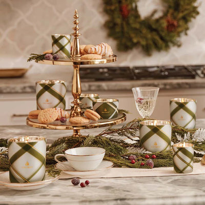 Frasier Fir Frosted Plaid Medium Candle