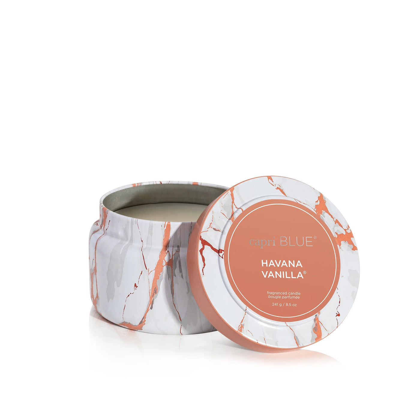 Havana Vanilla Modern Marble Travel Tin Candle