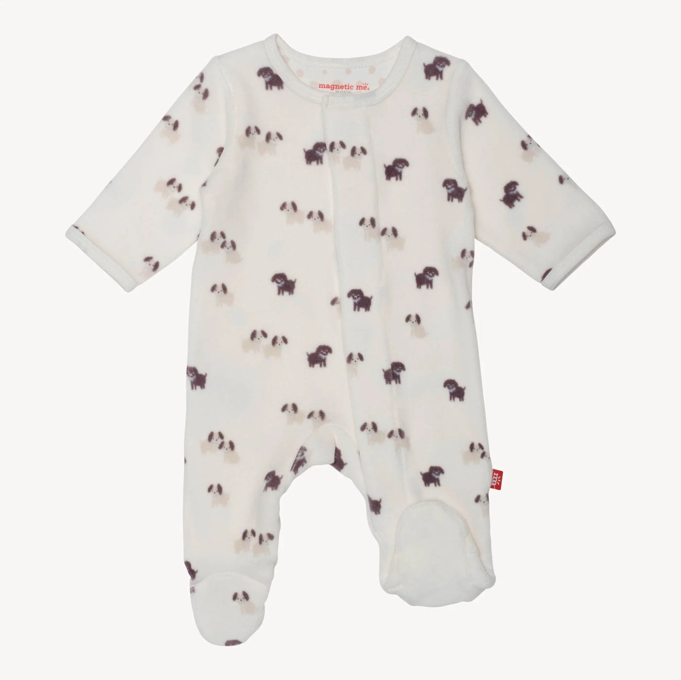 Puppy Love Velour Magnetic Footie