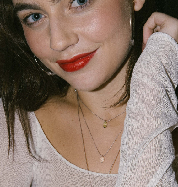 Hyevibe Silver Shade Silk Slider Necklace, Gold