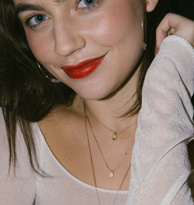 Hyevibe Silver Shade Silk Slider Necklace, Gold