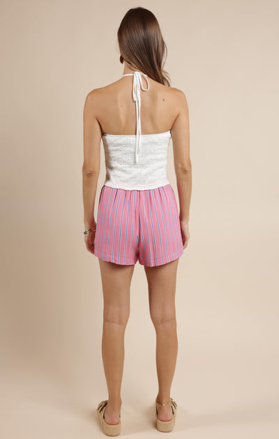Wind Blows Halter Tie Knit Top