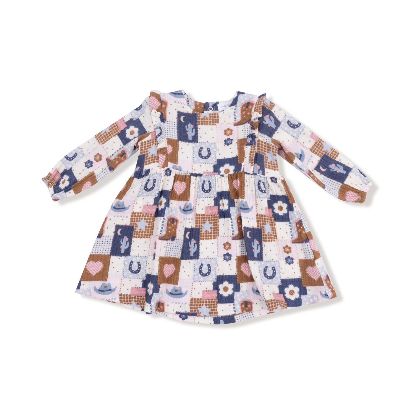 Patchwork Cowgirl - Ruffle L/s Dress And Rib Legging