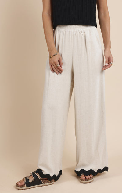 Sugarloaf Wavy Trim Elastic Pants