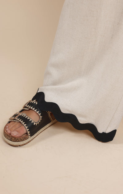 Sugarloaf Wavy Trim Elastic Pants