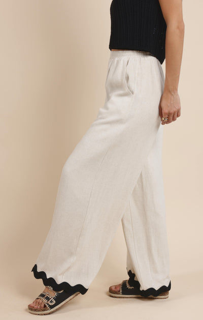 Sugarloaf Wavy Trim Elastic Pants