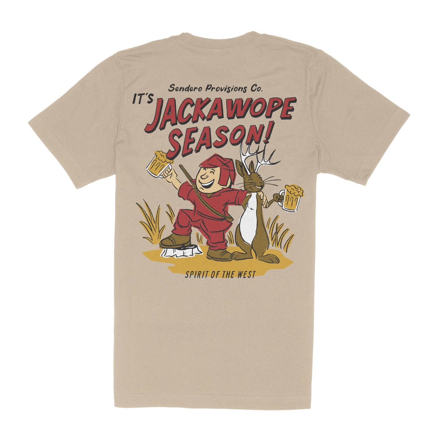 JACKAWOPE T-SHIRT- SAND