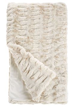 Ivory Mink Faux Fur Throw