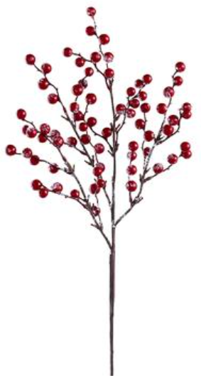 27" Snowed Berry Spray