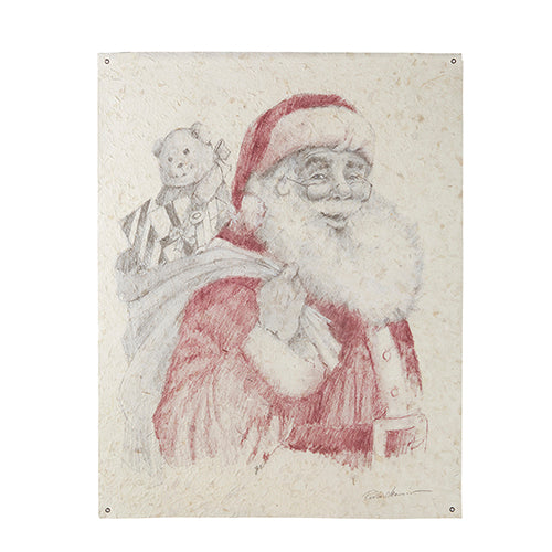 36" Santa Skecth Paper Tapestry