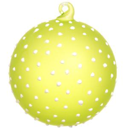 4" Glass Dots Ball Ornament