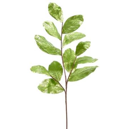 Metal Magnolia Leaf Spray in Green