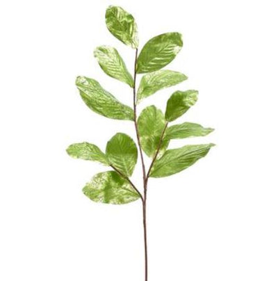Metal Magnolia Leaf Spray in Green