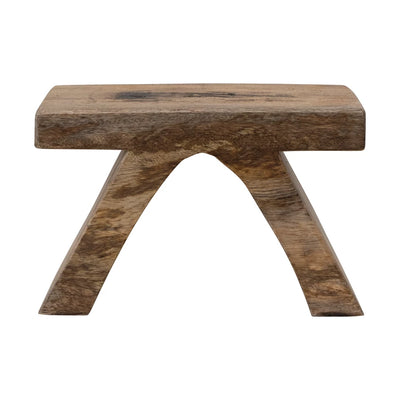 Mango Wood Arched Footed Pedestal