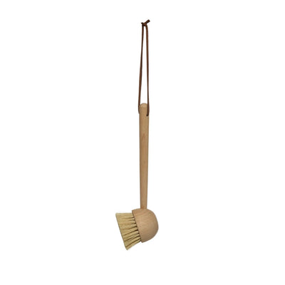 Beech Wood Brush with Leather Tie