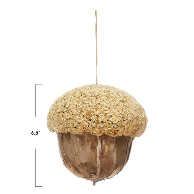 Jujube Bark Acorn Ornament