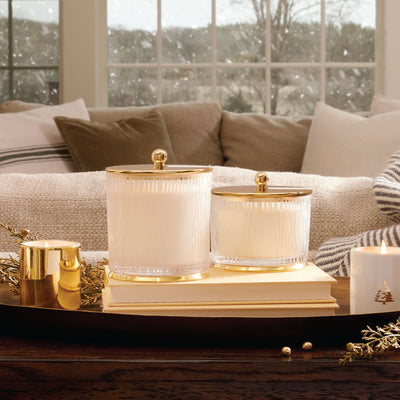 Frasier Fir Gilded Frosted Wood Candle