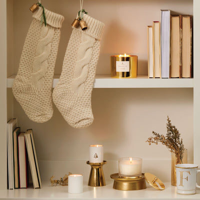 Frasier Fir Gilded Frosted Wood Candle