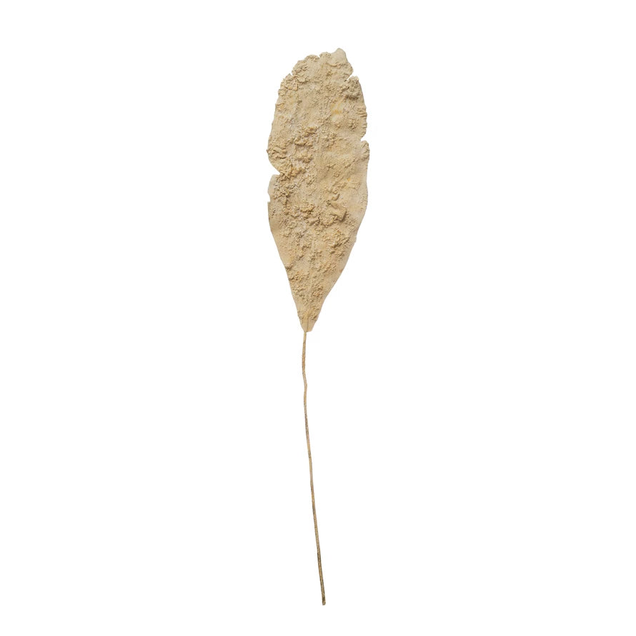 Large Faux Leaf, Plaster Finish