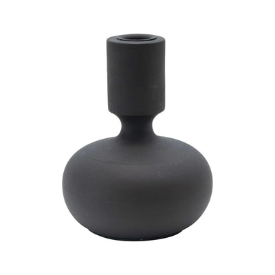 Mango Wood Taper Holder, Black