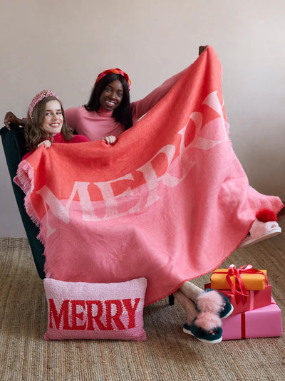 Merry Reversible Holiday Throw