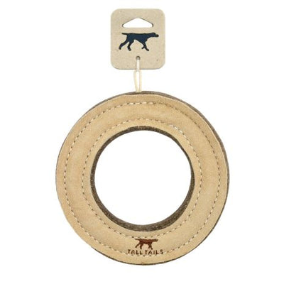 Natural Leather Ring Toy - 7"lo