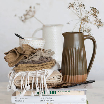 Woven Cotton Slub Dish Cloths, Set of 3