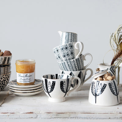 Stoneware Mug with Pattern