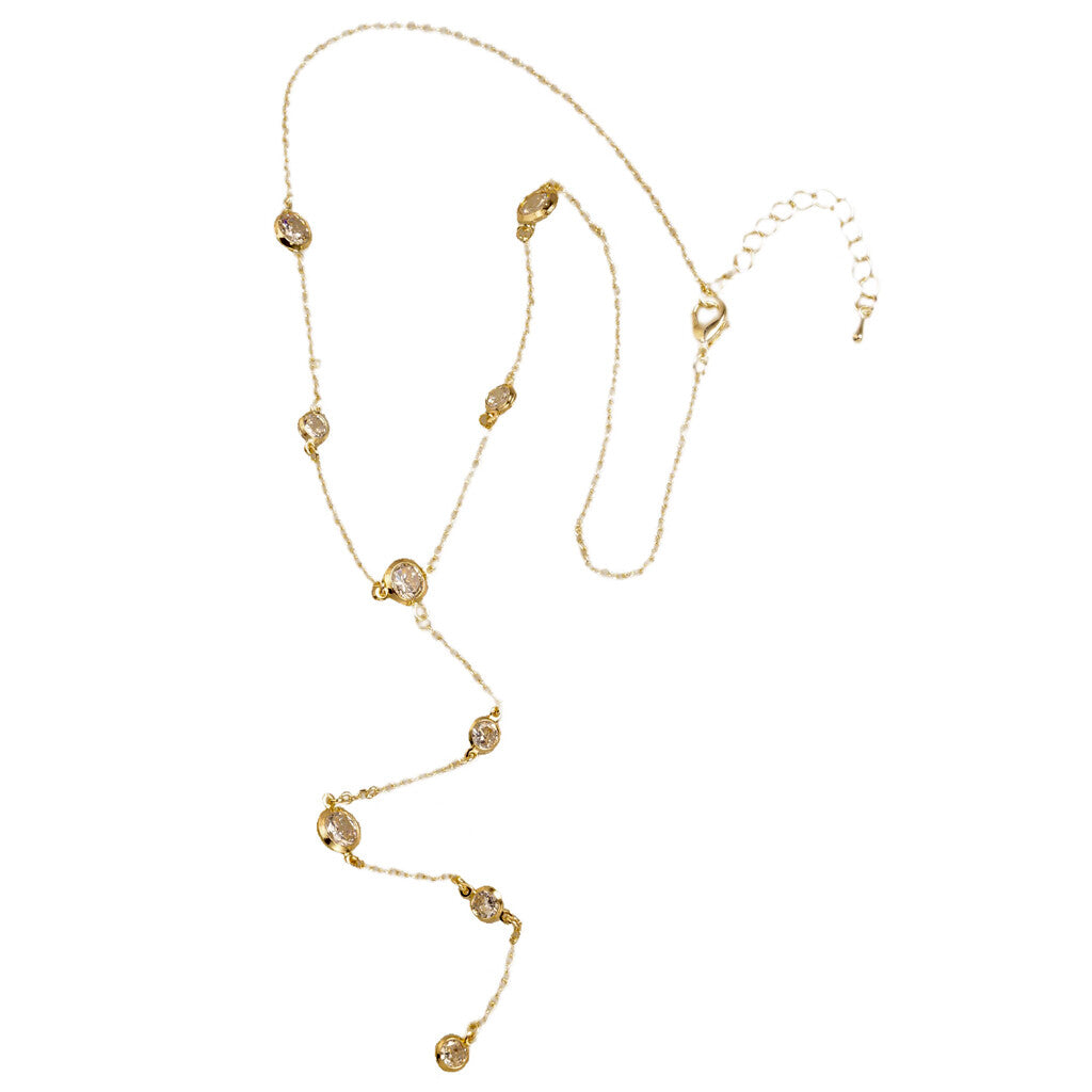 Y Drop Necklace in Gold