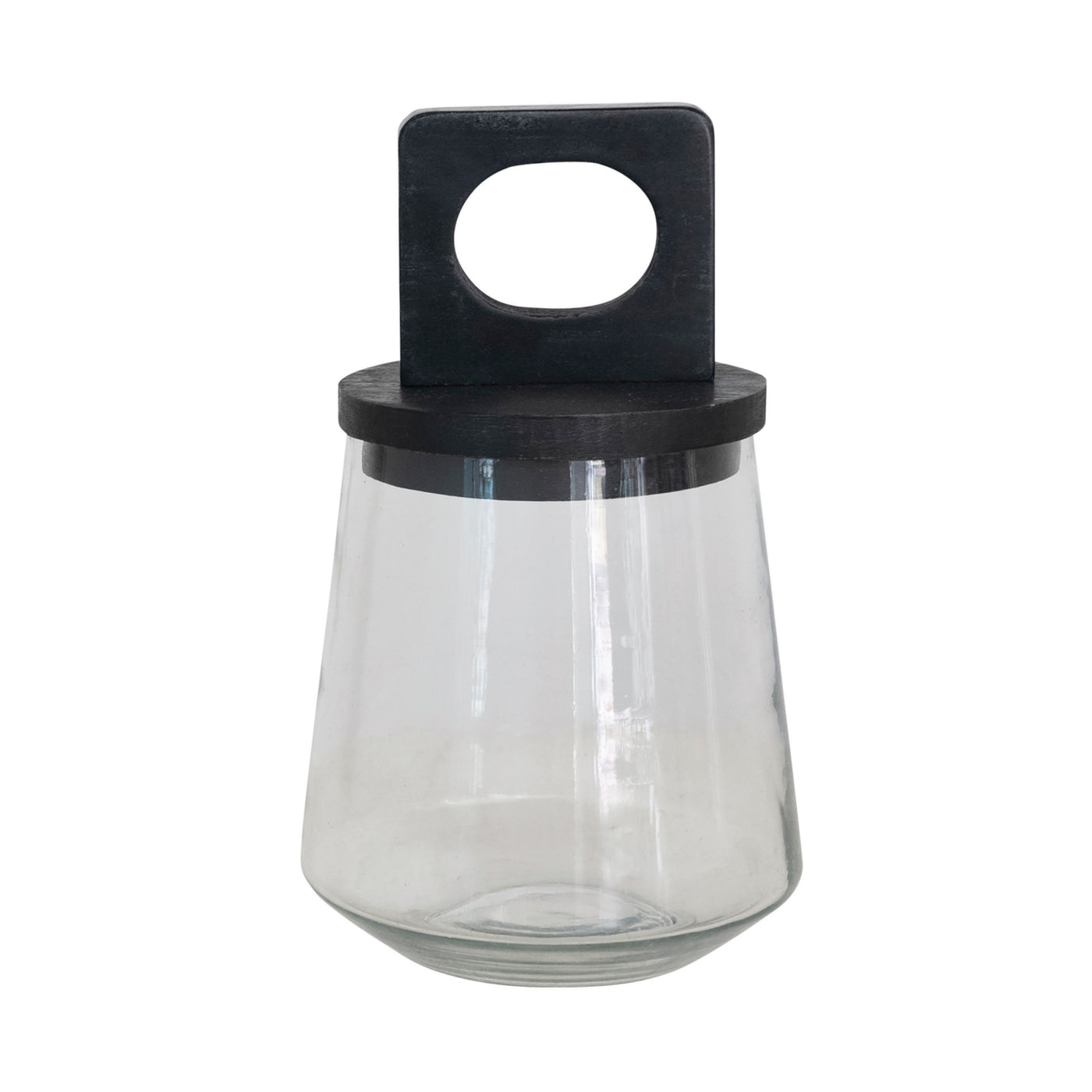Small Glass Jar with Black Mango and Marble Lid