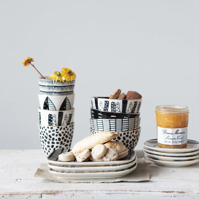 Patterned Stoneware Bowls