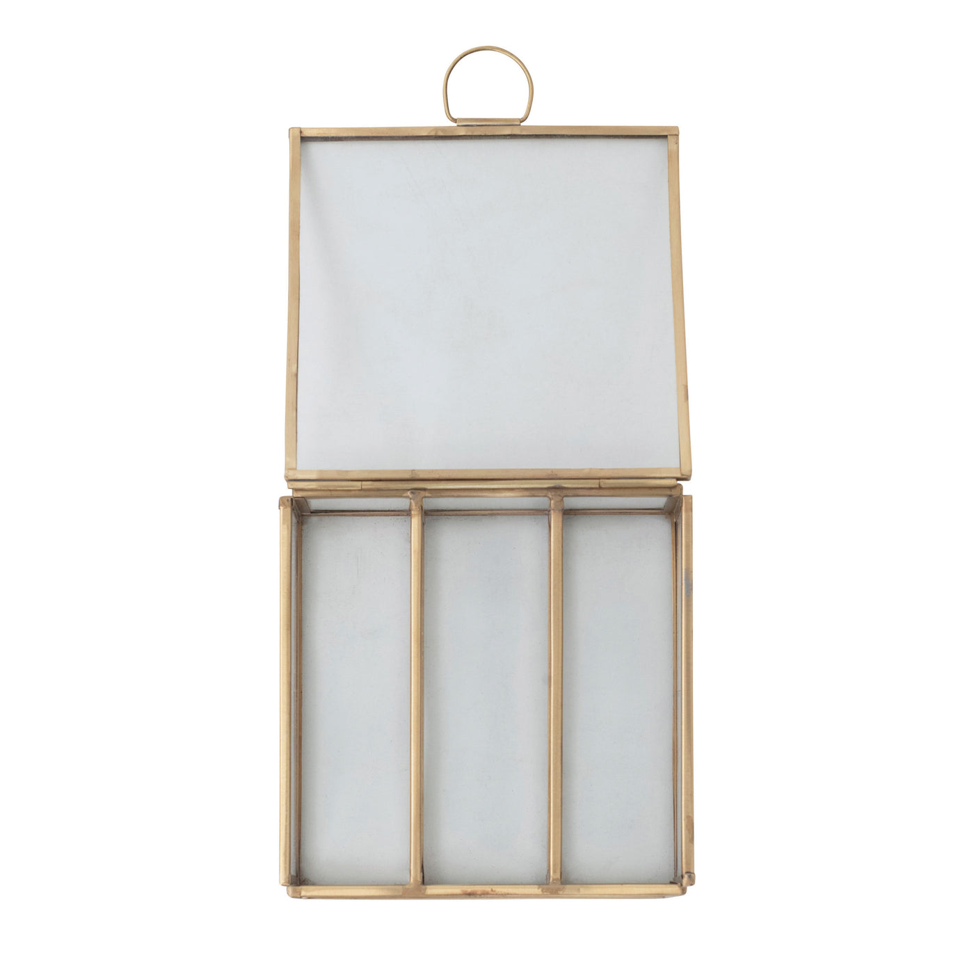 Brass Metal and Glass Box