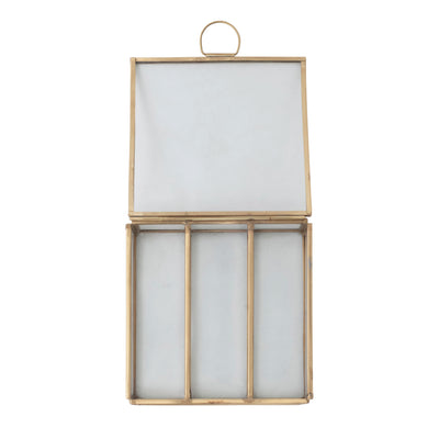 Brass Metal and Glass Box