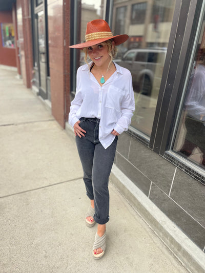 Ava Brown Straw Hat